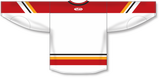 Athletic Knit (AK) Custom ZH131-CAL651C Calgary Flames White Sublimated Hockey Jersey