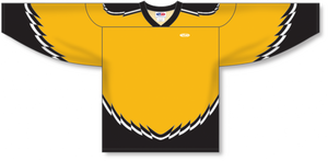 Athletic Knit (AK) Custom ZH172-BOS299C Sublimated Boston Bruins Third Gold Hockey Jersey