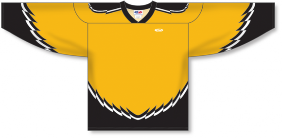 Athletic Knit (AK) ZH172 Sublimated Boston Bruins Third Gold Hockey Jersey