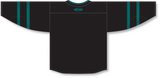 Athletic Knit (AK) Custom ZH181-SAN3065 San Jose Sharks Third Black Sublimated Hockey Jersey