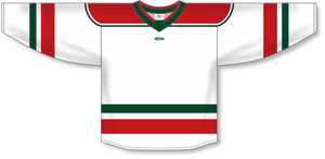 Athletic Knit (AK) Custom ZH182-NJE3044 2018 New Jersey Devils Heritage White Sublimated Hockey Jersey